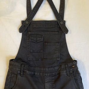 Free People Black Skinny Overall